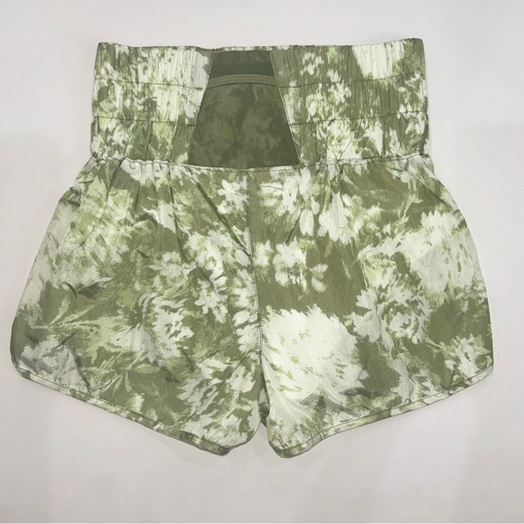NWT Free People FP Movement The Way Home Shorts Green Tie Dye S High Waist - Picture 6 of 11